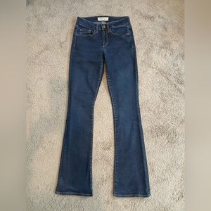 GAP 1969 Curvy Perfect Boot Cut Dark Wash Denim Blue Jeans Size 26 Long 26L